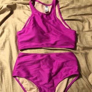 Hot pink swim suit